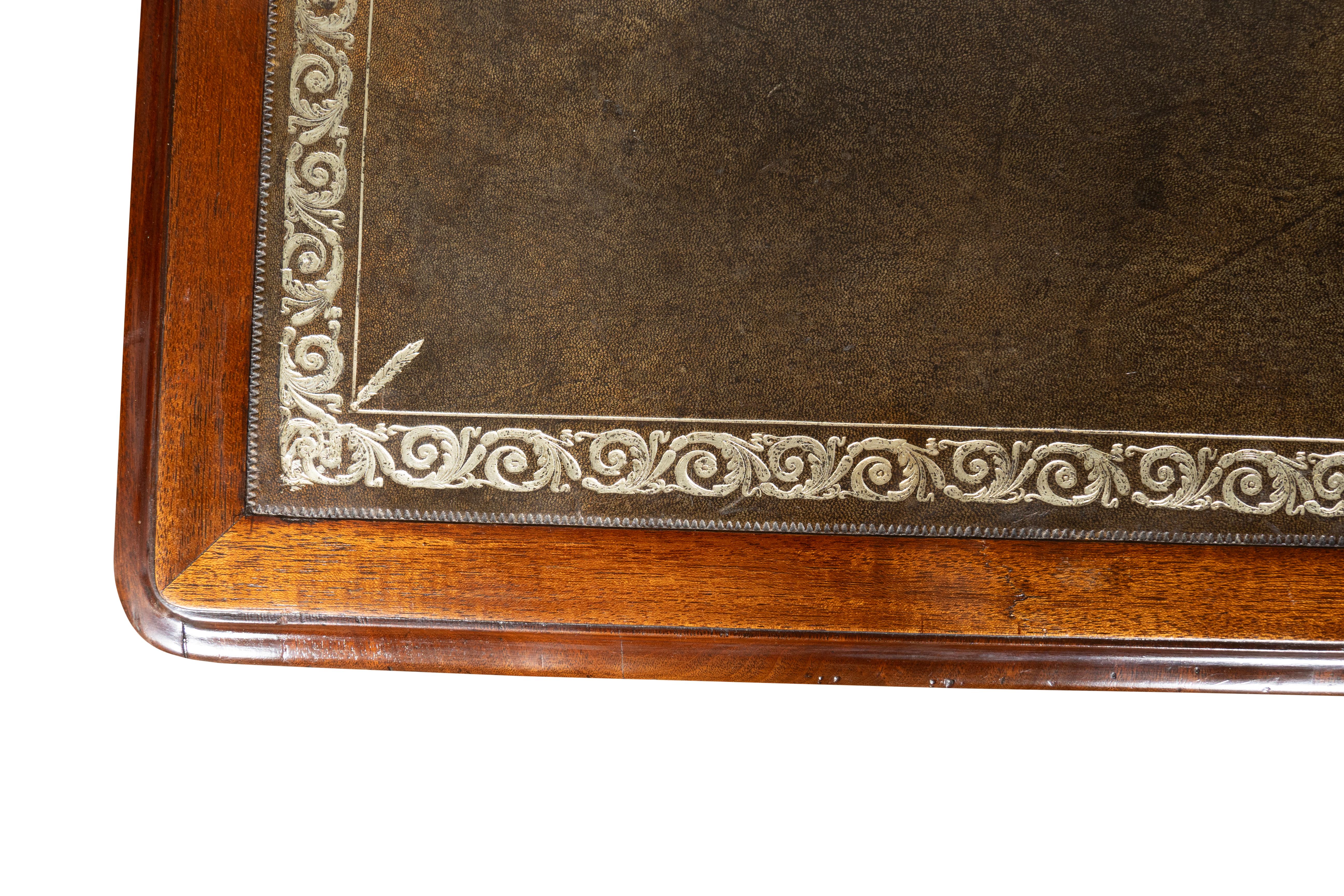 Late Regency Mahogany Writing Table For Sale 3
