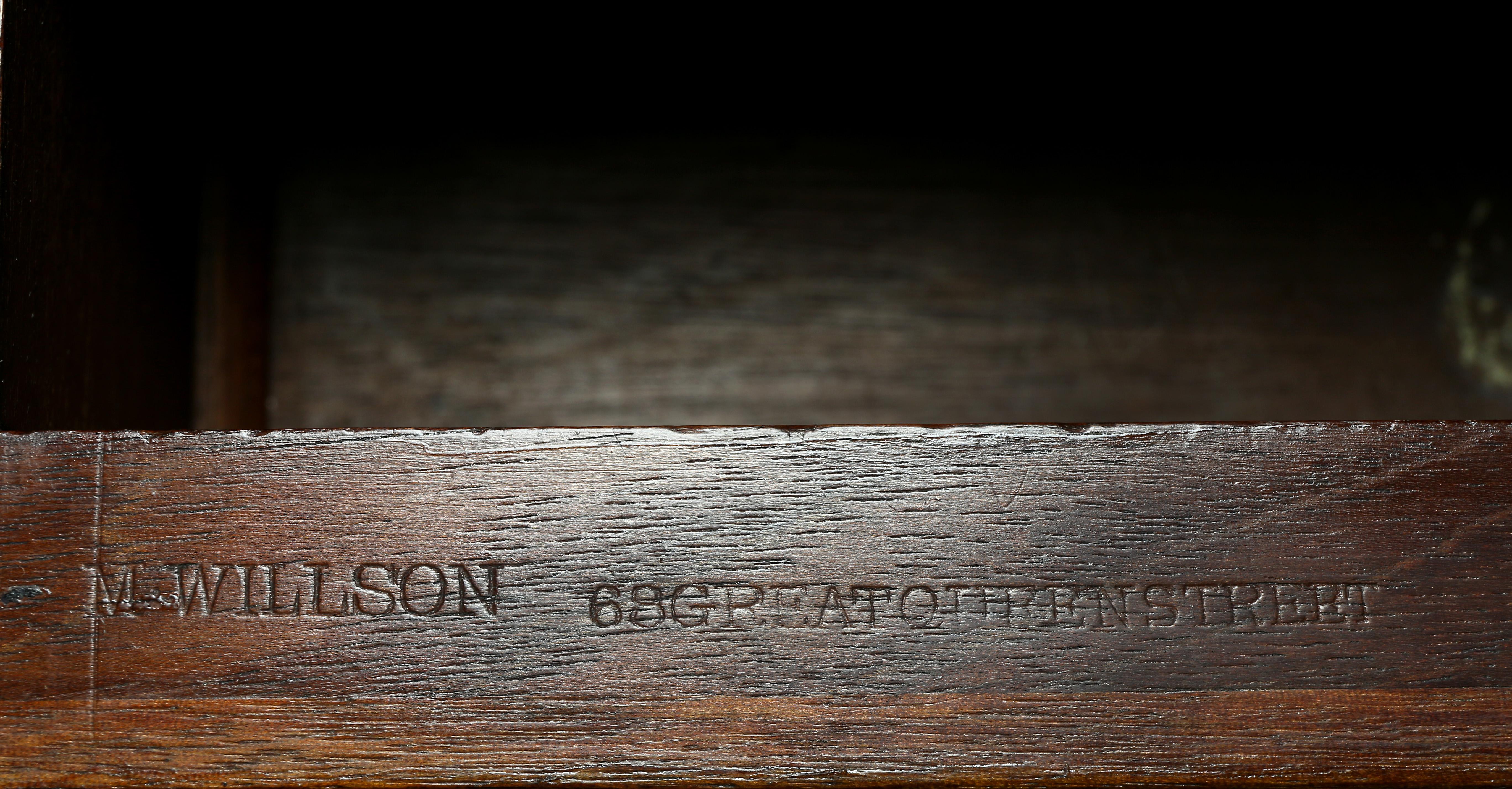 Late Regency Mahogany Writing Table Signed Willson 3