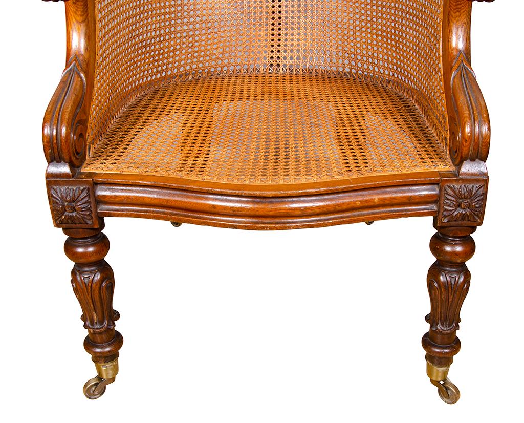 Late Regency Oak and Caned Tub Chair 5