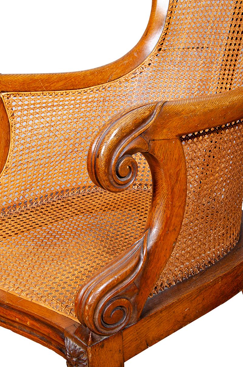 Late Regency Oak and Caned Tub Chair 10