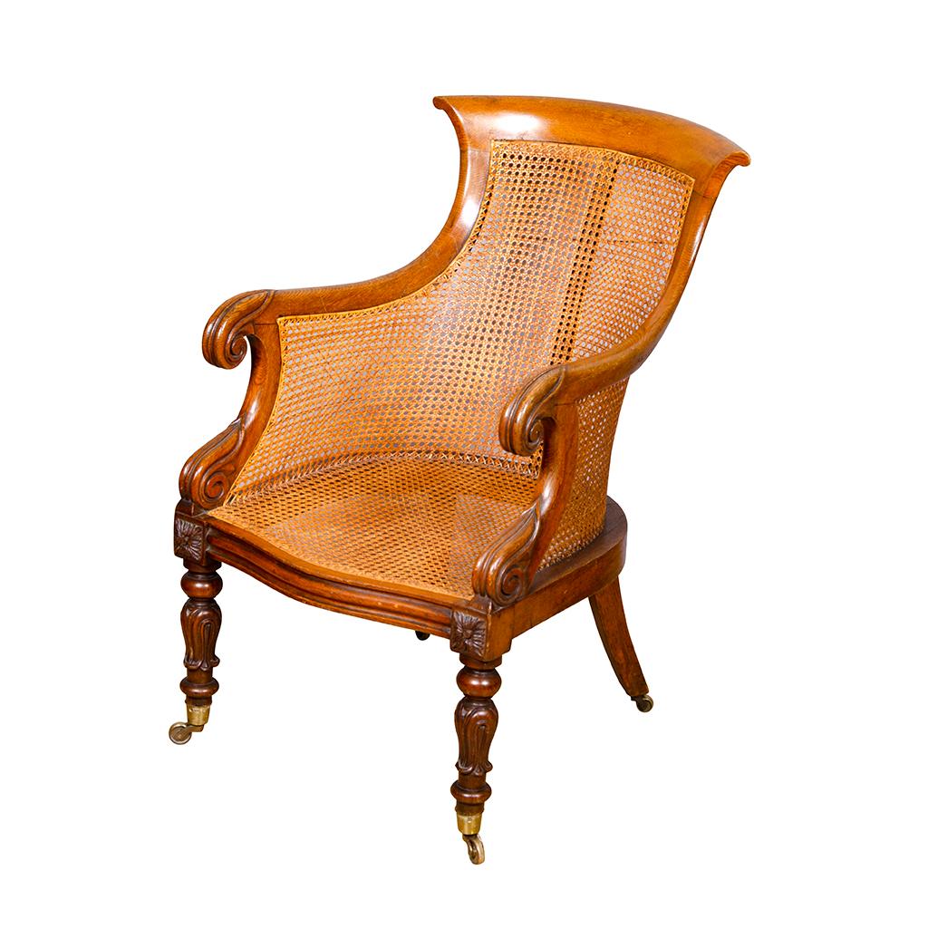 Late Regency Oak and Caned Tub Chair 3