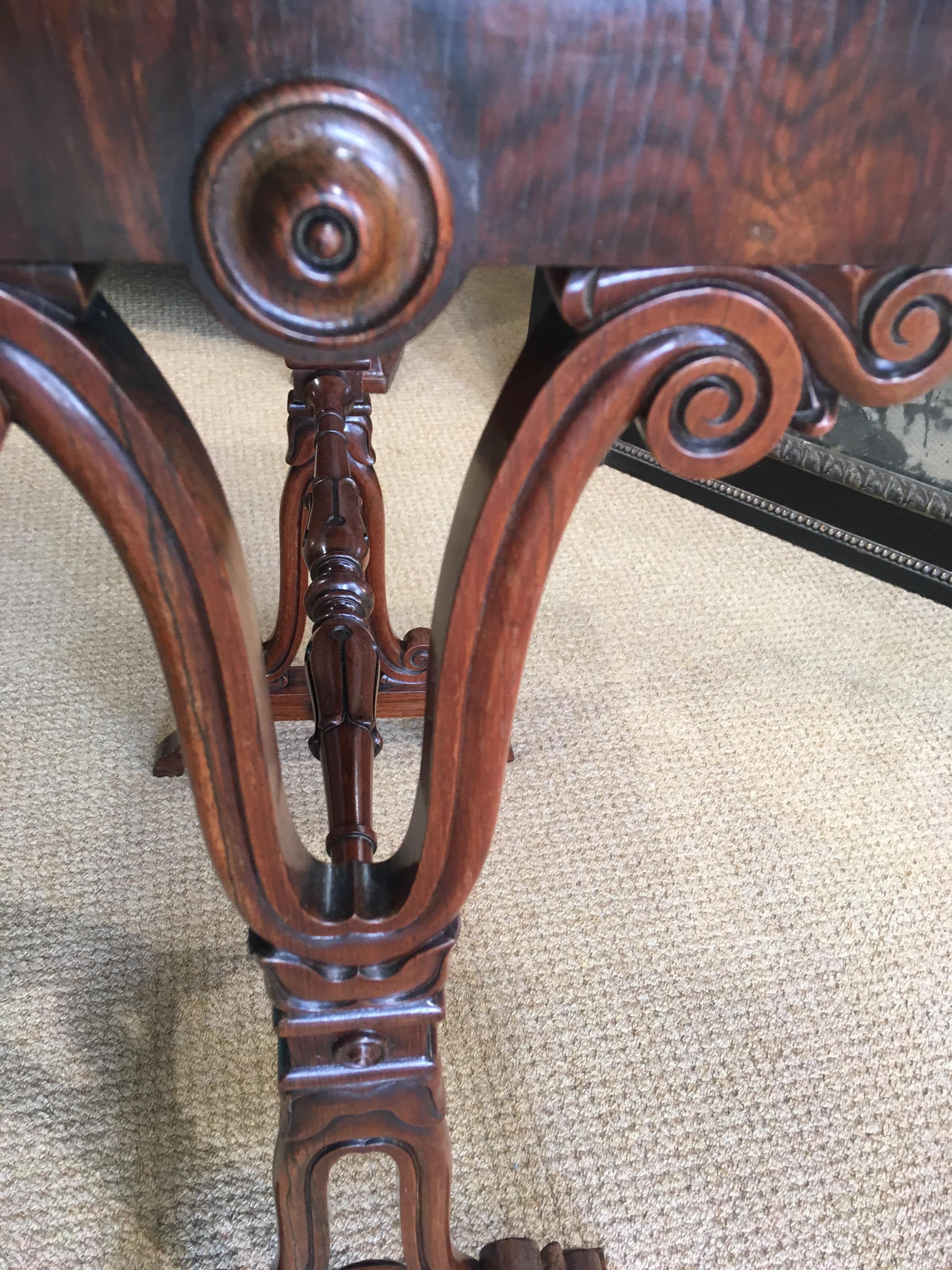 Late Regency Period George IV Figured Walnut Occasional Side Table 1