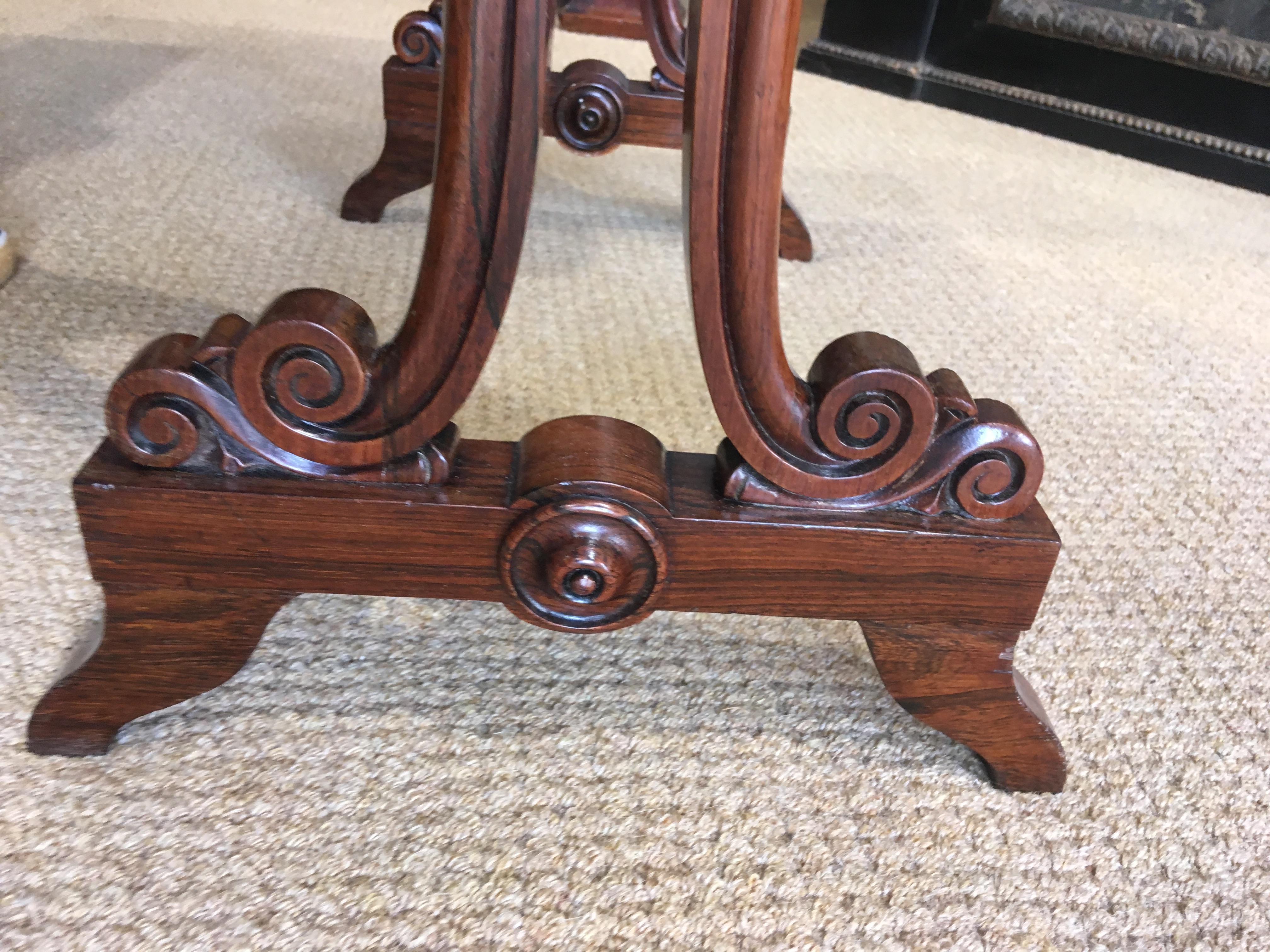 Late Regency Period George IV Figured Walnut Occasional Side Table 3