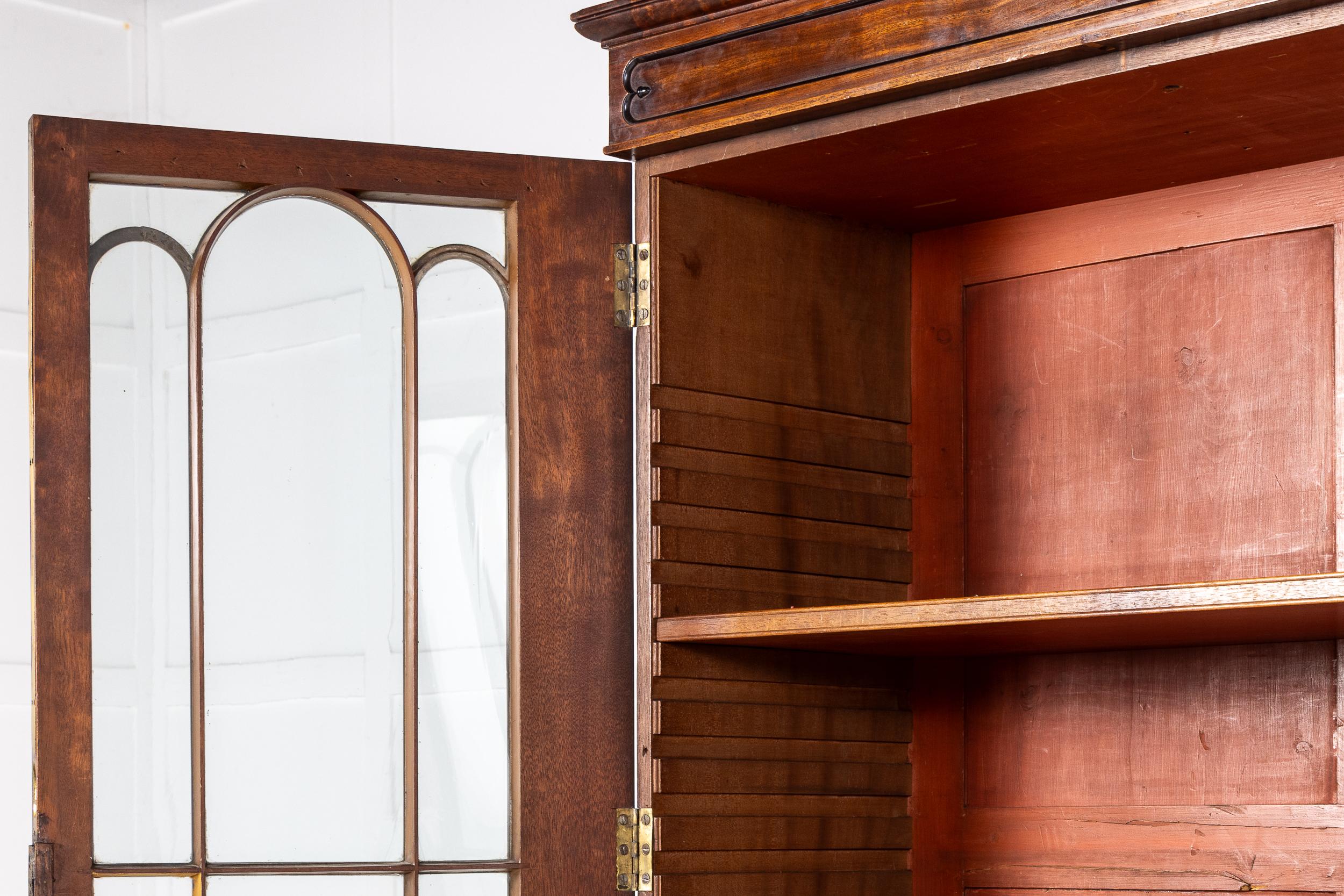 Late Regency Period Mahogany Secretaire Bookcase Circa 1825-30 For Sale 3