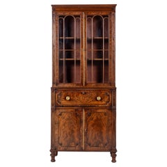 Used Late Regency Period Mahogany Secretaire Bookcase Circa 1825-30