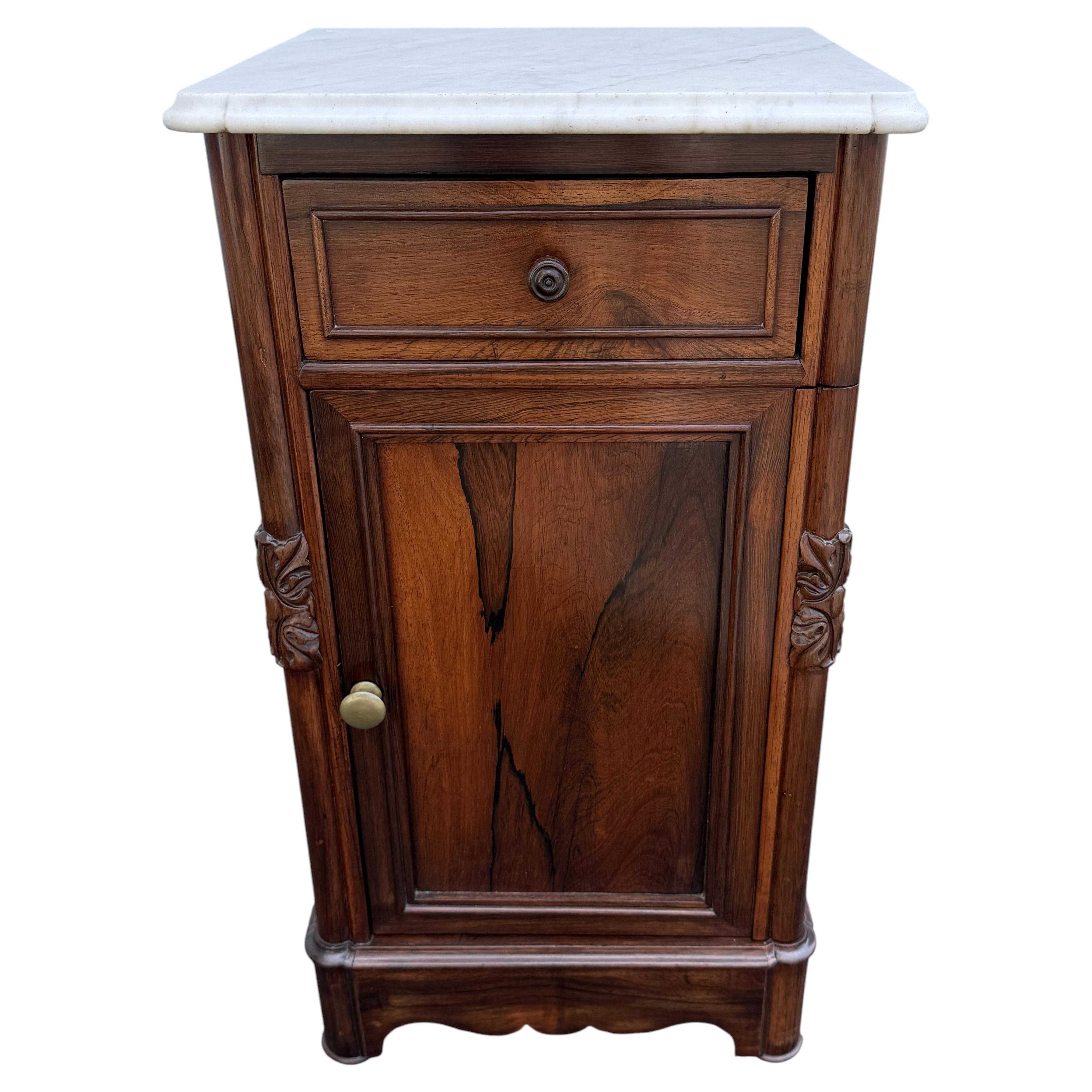 Late Regency Period Rosewood Cabinet with Stone Top
