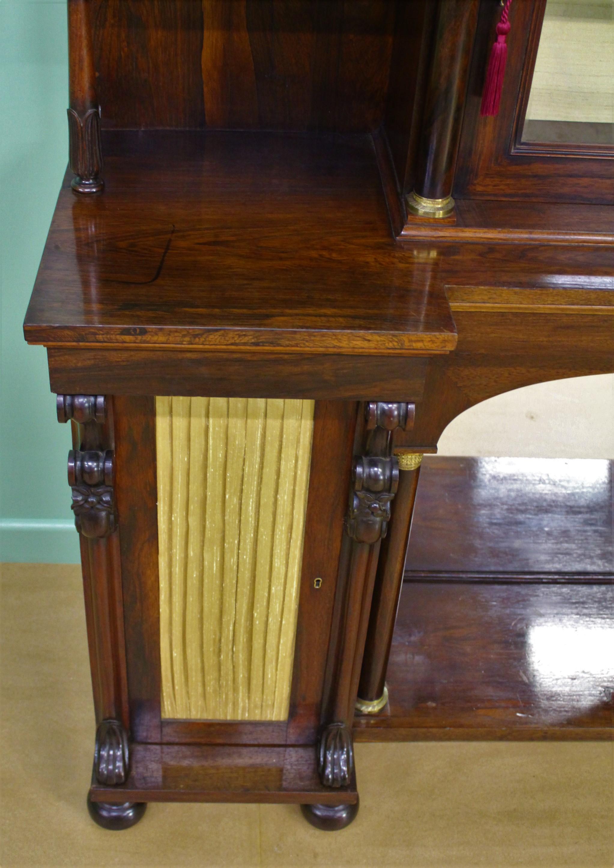 Late Regency Period Rosewood Chiffonier In Good Condition In Poling, West Sussex