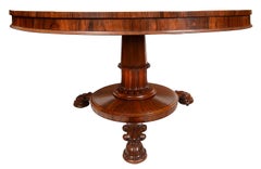 Tavolo da pranzo e da centro in legno di palissandro del periodo tardo reggenza, 1820-1840 ca.