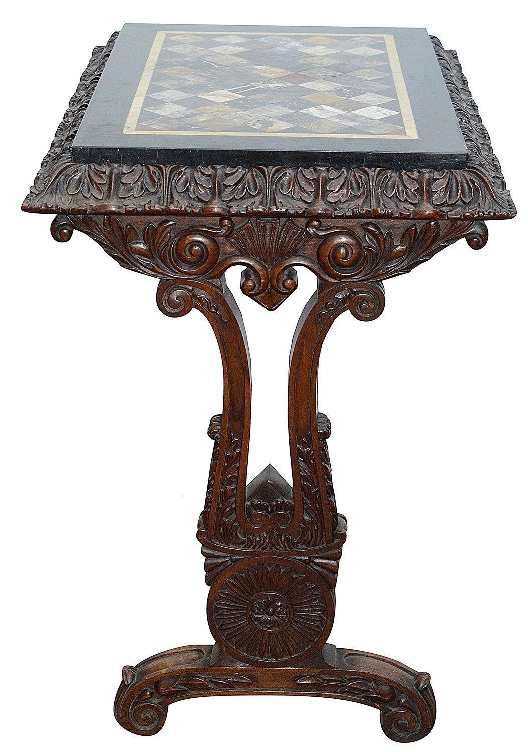 Late Regency period Specimen marble top side table, circa 1820-30 In Good Condition For Sale In Brighton, Sussex