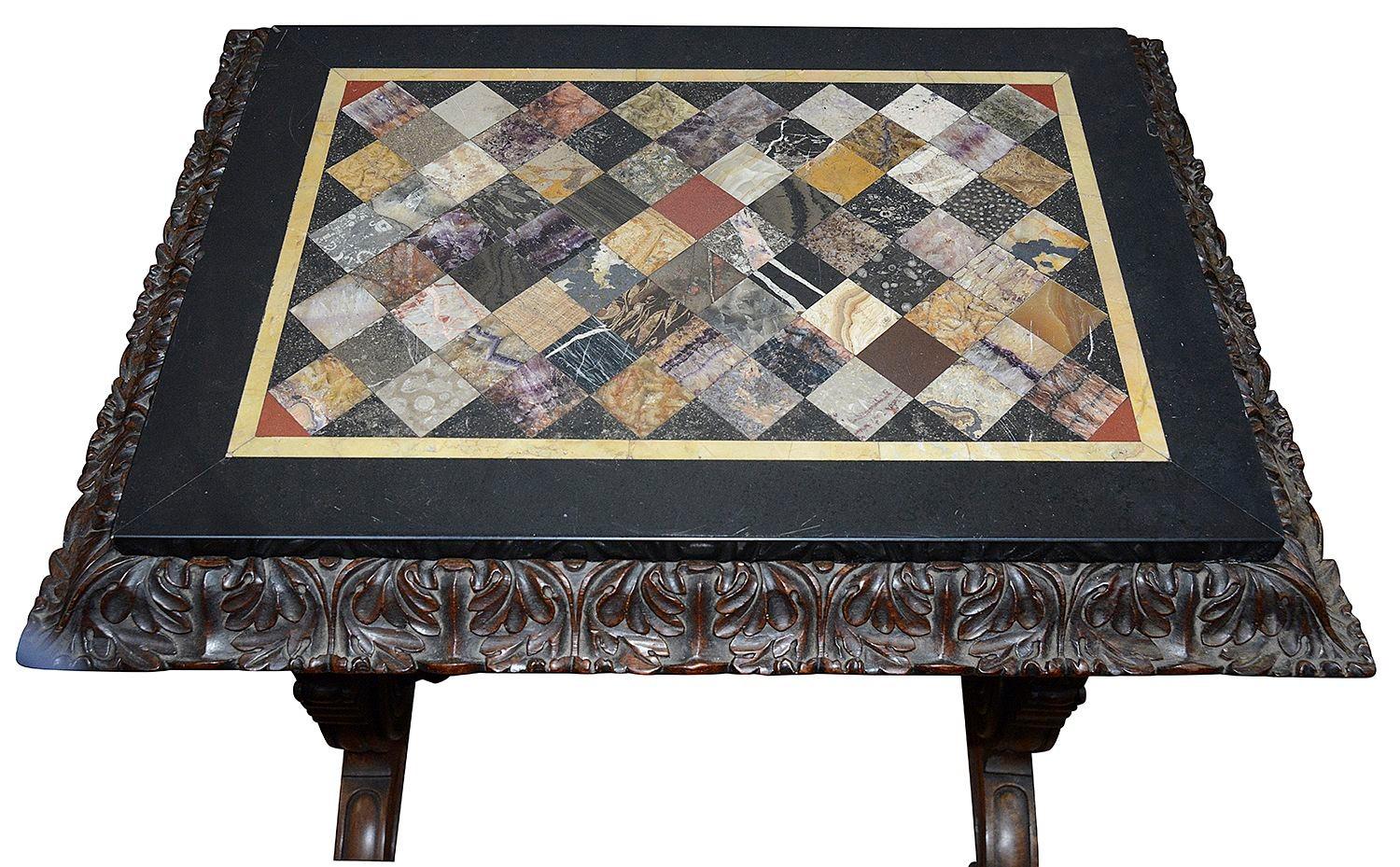 Marble Late Regency period Specimen marble top side table, circa 1820-30 For Sale