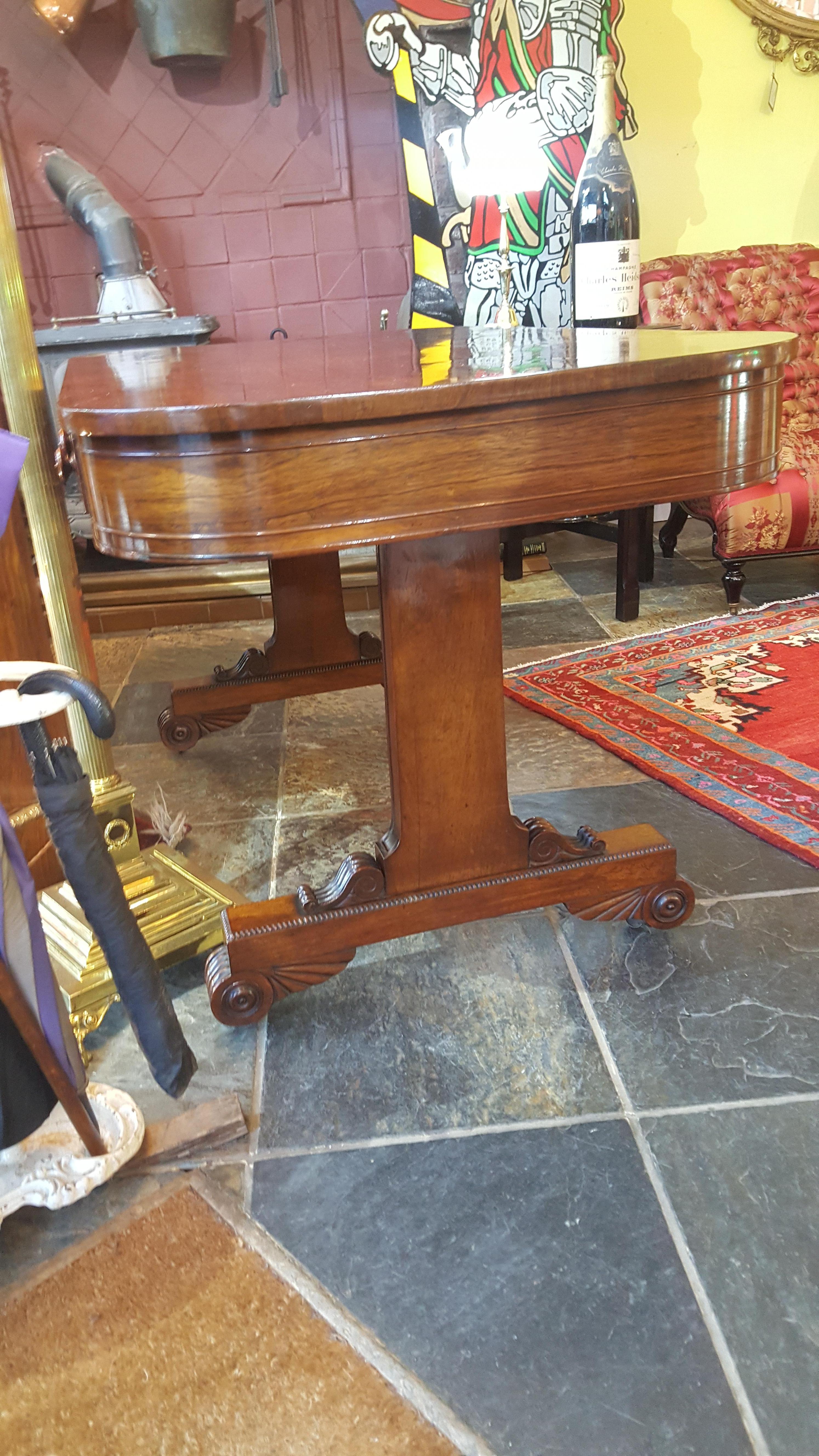 English Late Regency Rosewood Library Table For Sale