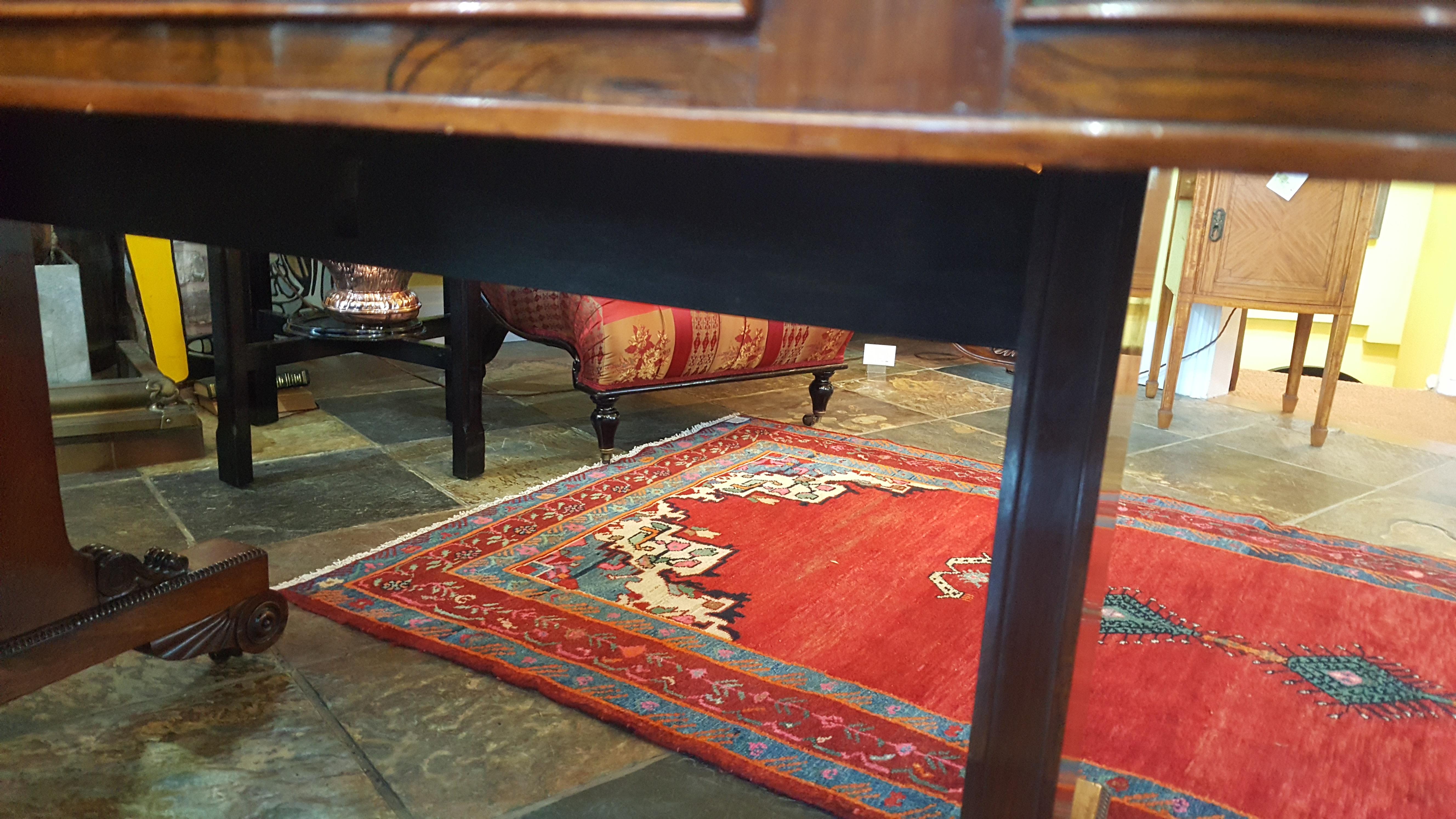 Late Regency Rosewood Library Table For Sale 3