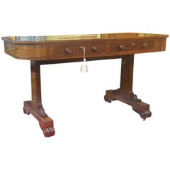 Antique Late Regency Rosewood Library Table