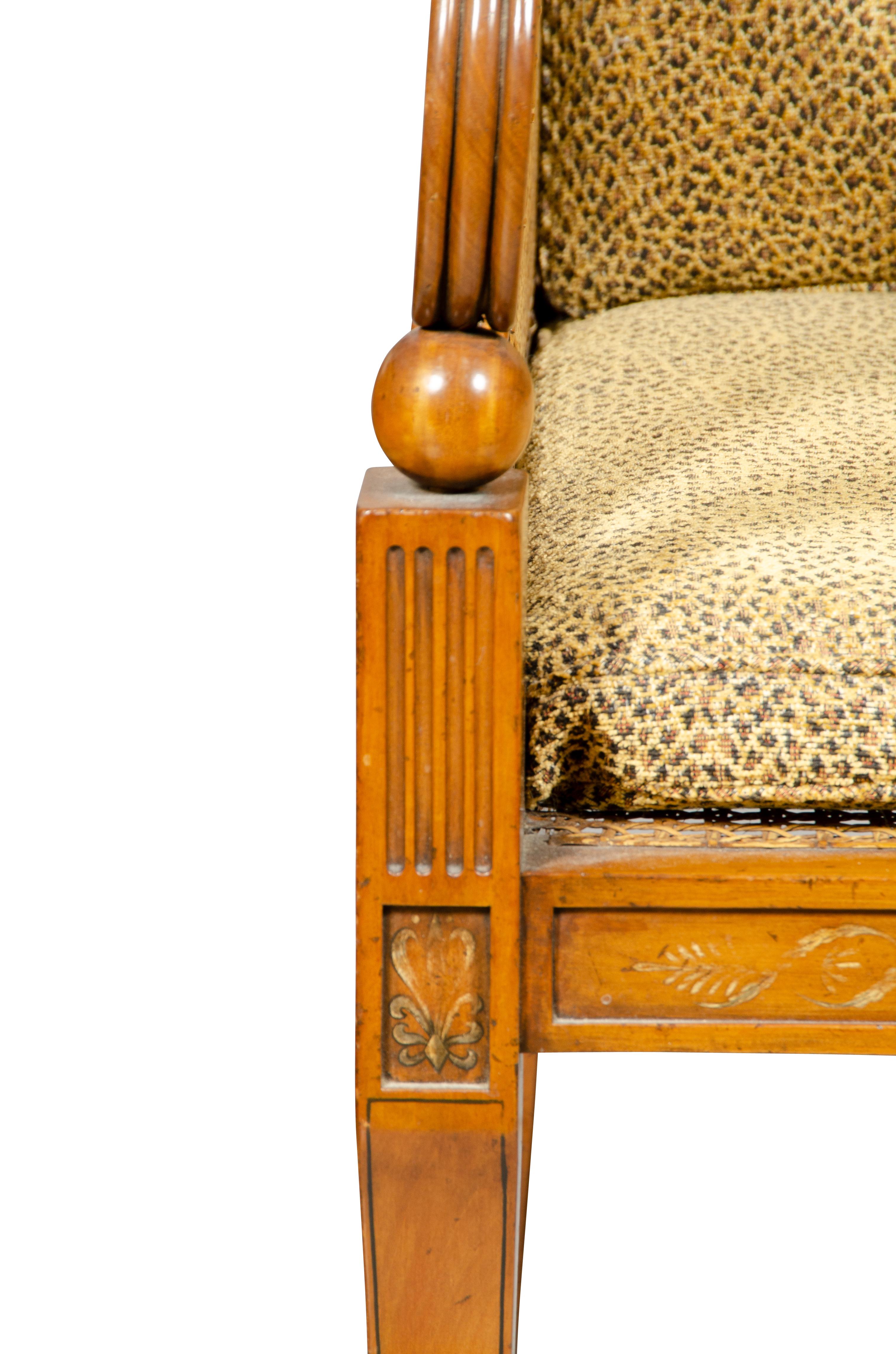 Sessel aus Seidenholz und lackiertem Lack im späten Regency-Stil im Angebot 15
