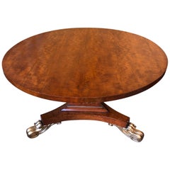 Antique Centre Table, Satinwood Gilded , Late Regency England, circa 1830