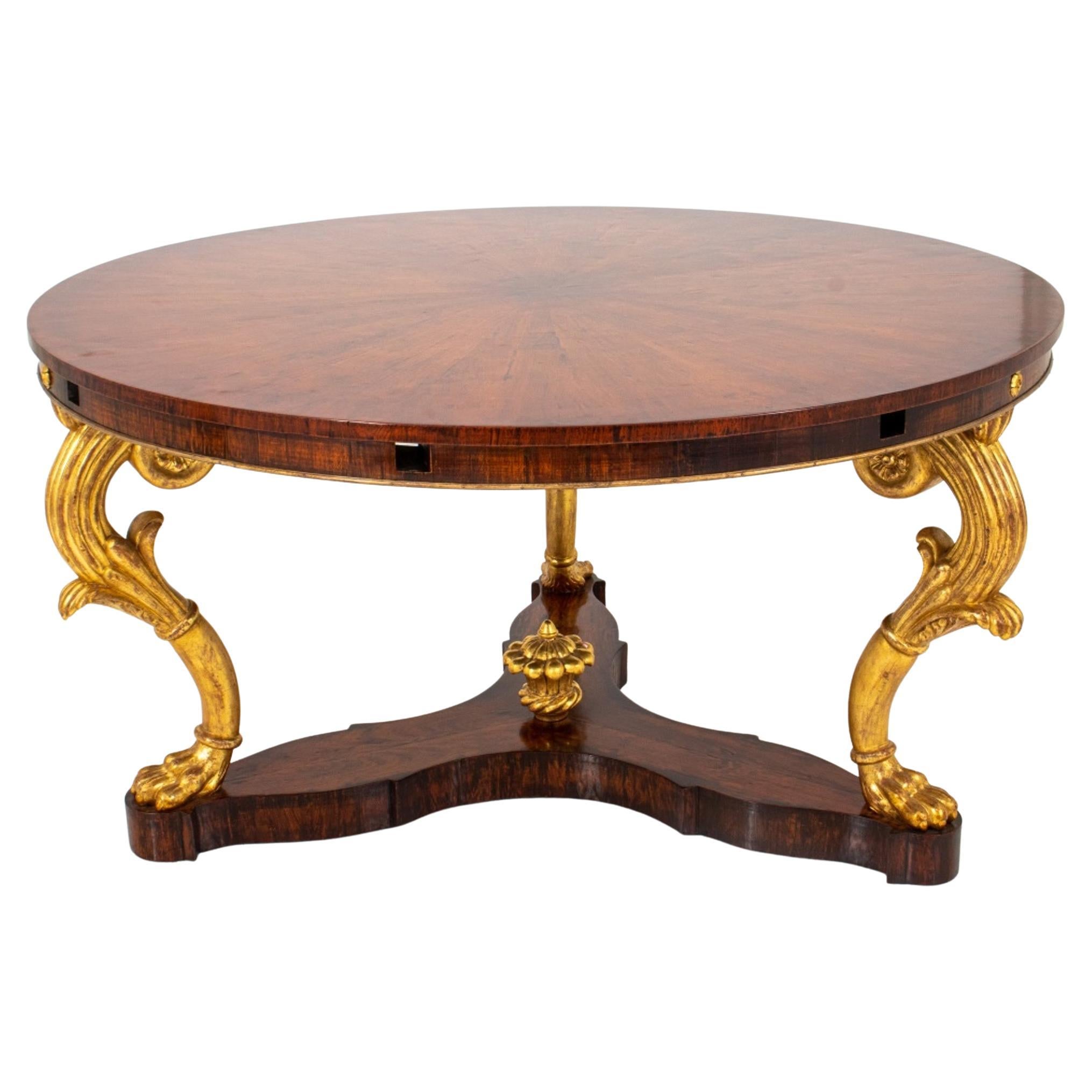 Late Regency Style Circular Expanding Dining Table