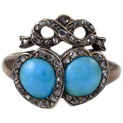 Antique Late Regency Twin Heart Engagement Ring