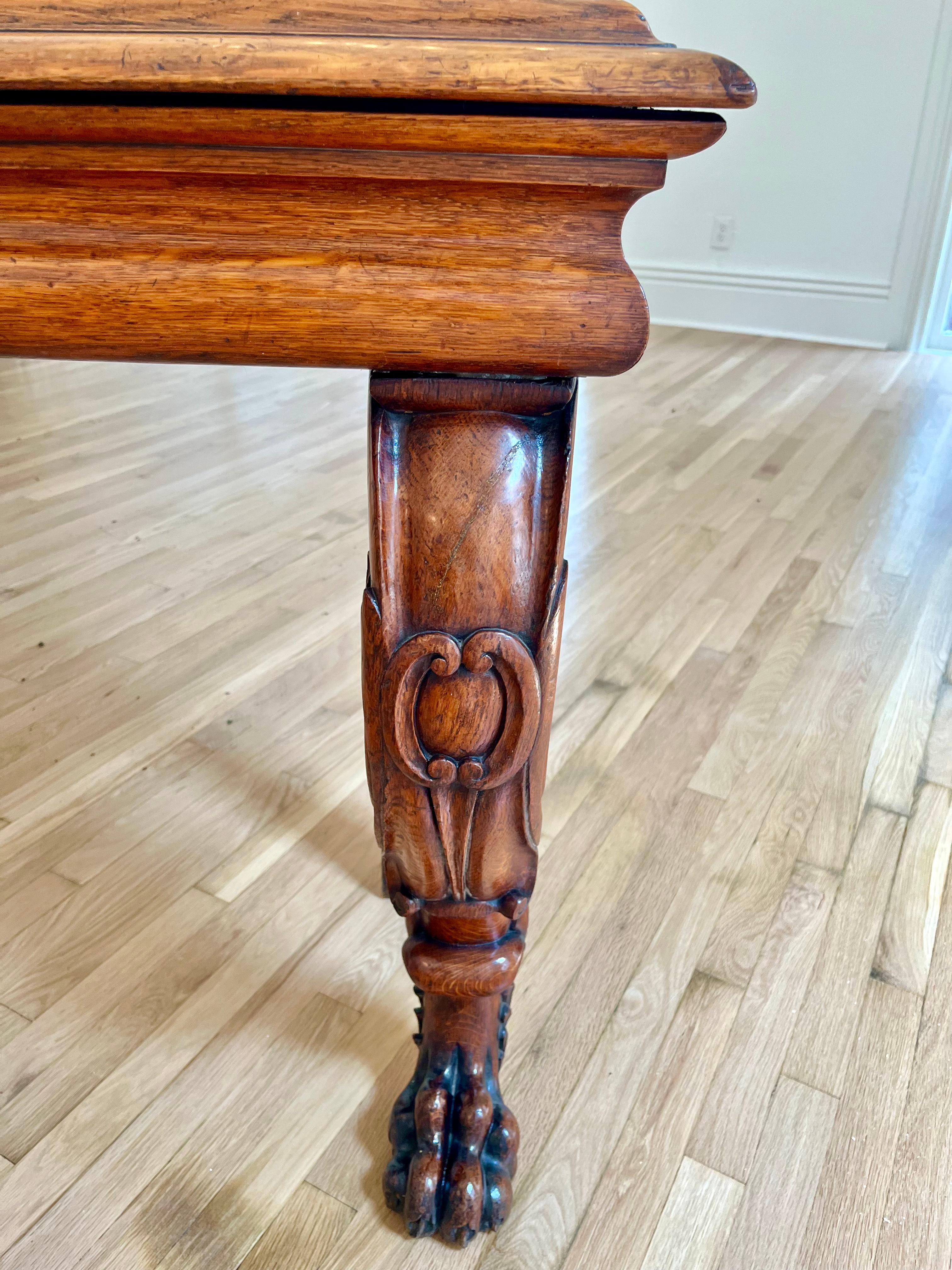 Mid-19th Century Late Regency William IV Carved Desserte Console or Server Sideboard For Sale