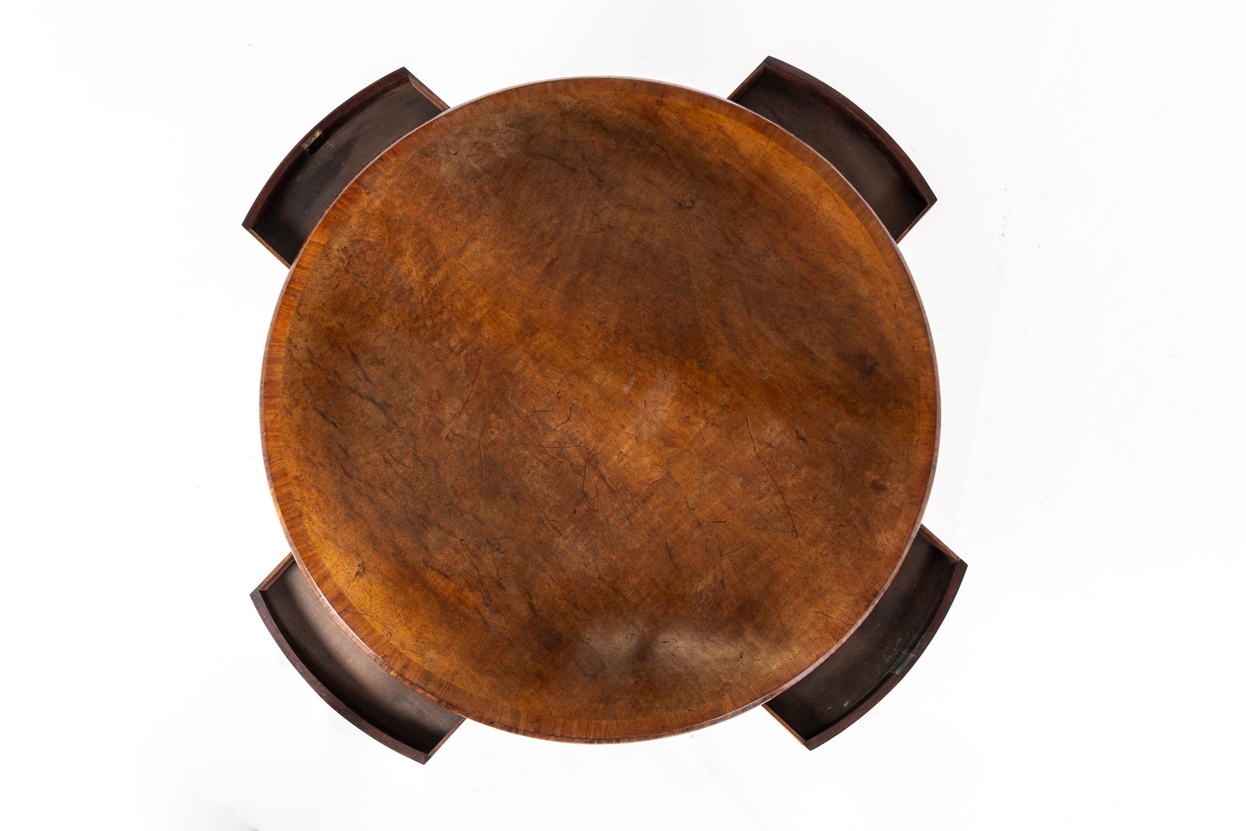 Late Regency/William IV Mahogany Drum/Centre Table For Sale 2