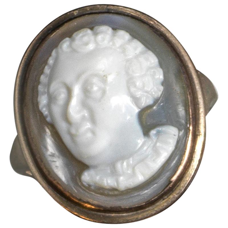 Late Renaissance Agate Cameo Ring Alessandro de' Medici