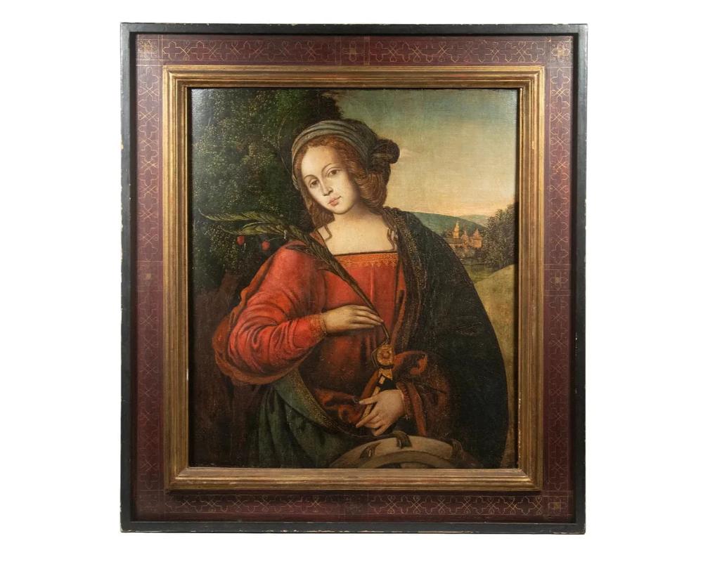 Late Renaissance portrait painting of St. Catherine of Alexandria