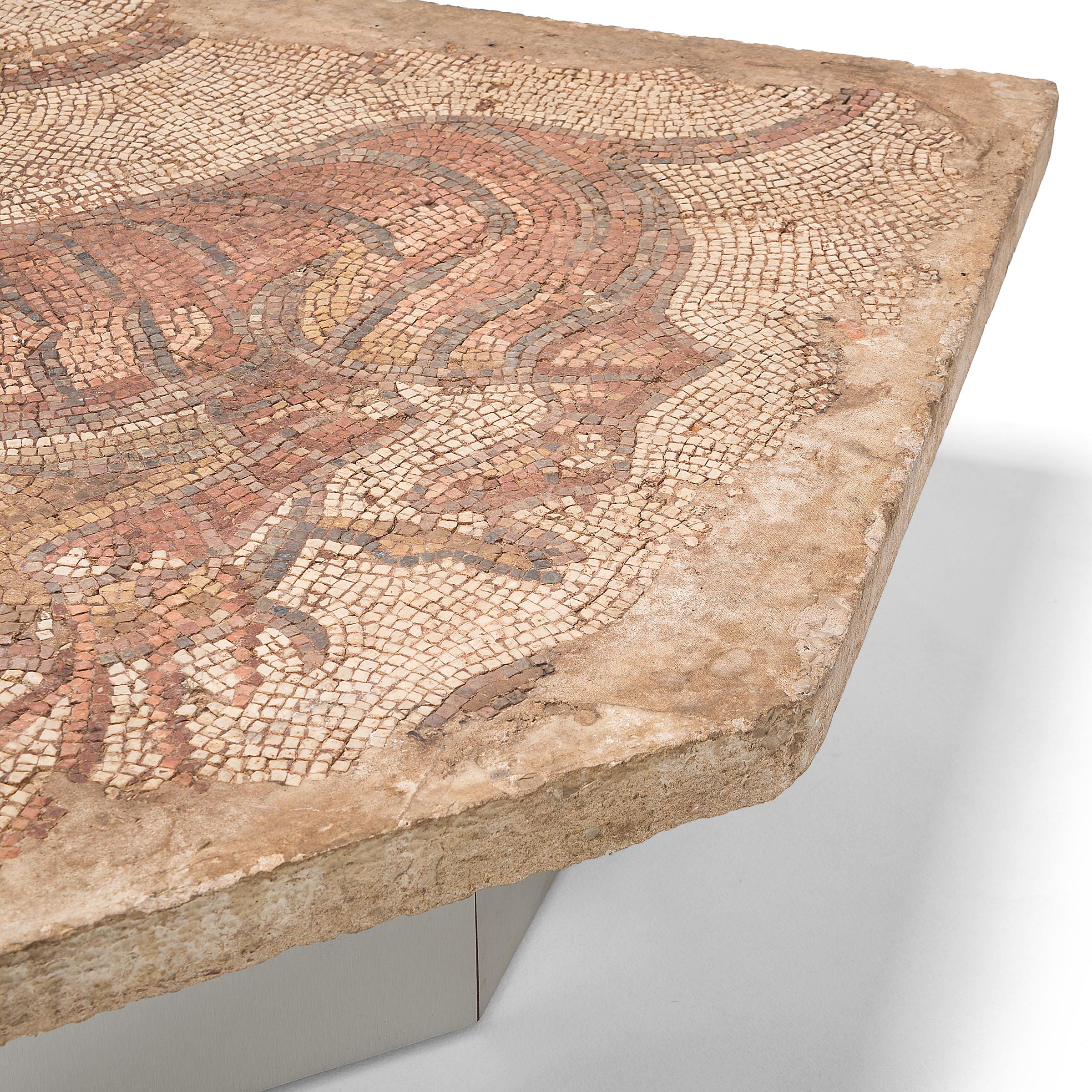 18th Century and Earlier Late Roman Tiger Mosaic Table