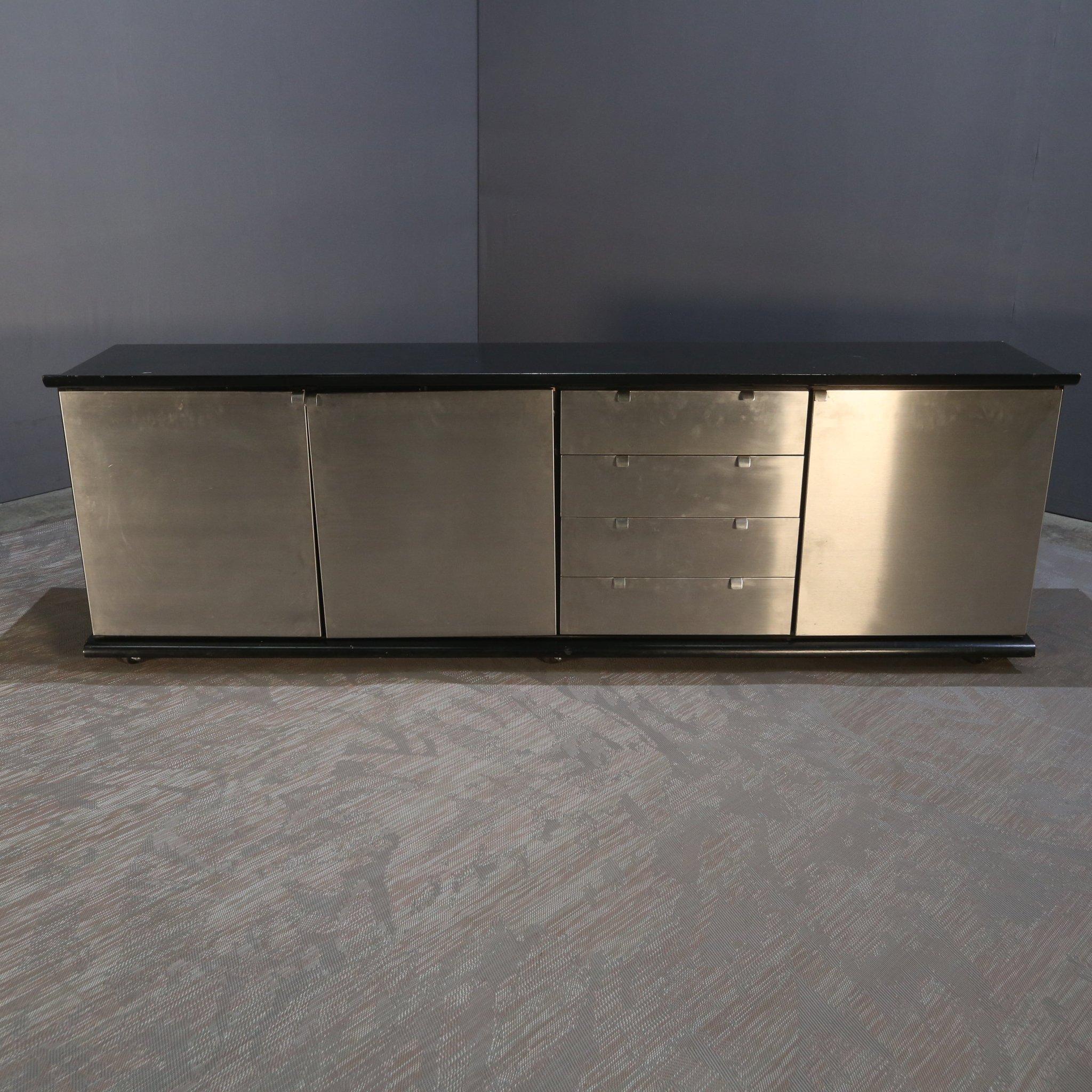 Late Sixties Black and Platinum Sideboard For Sale 4