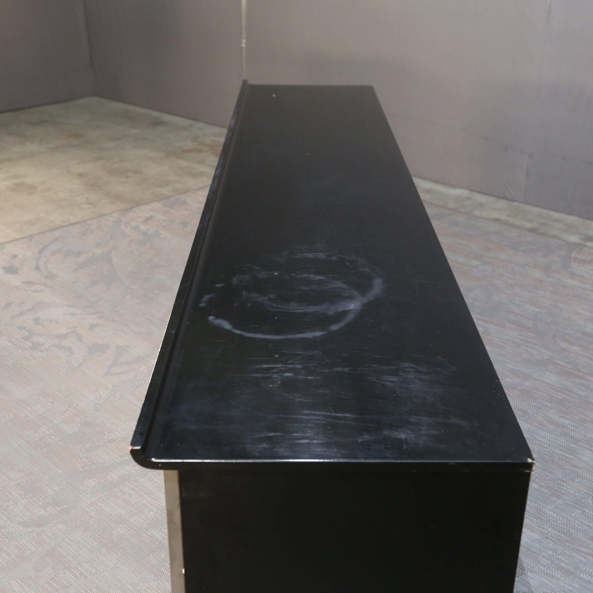 Modern Late Sixties Black and Platinum Sideboard For Sale