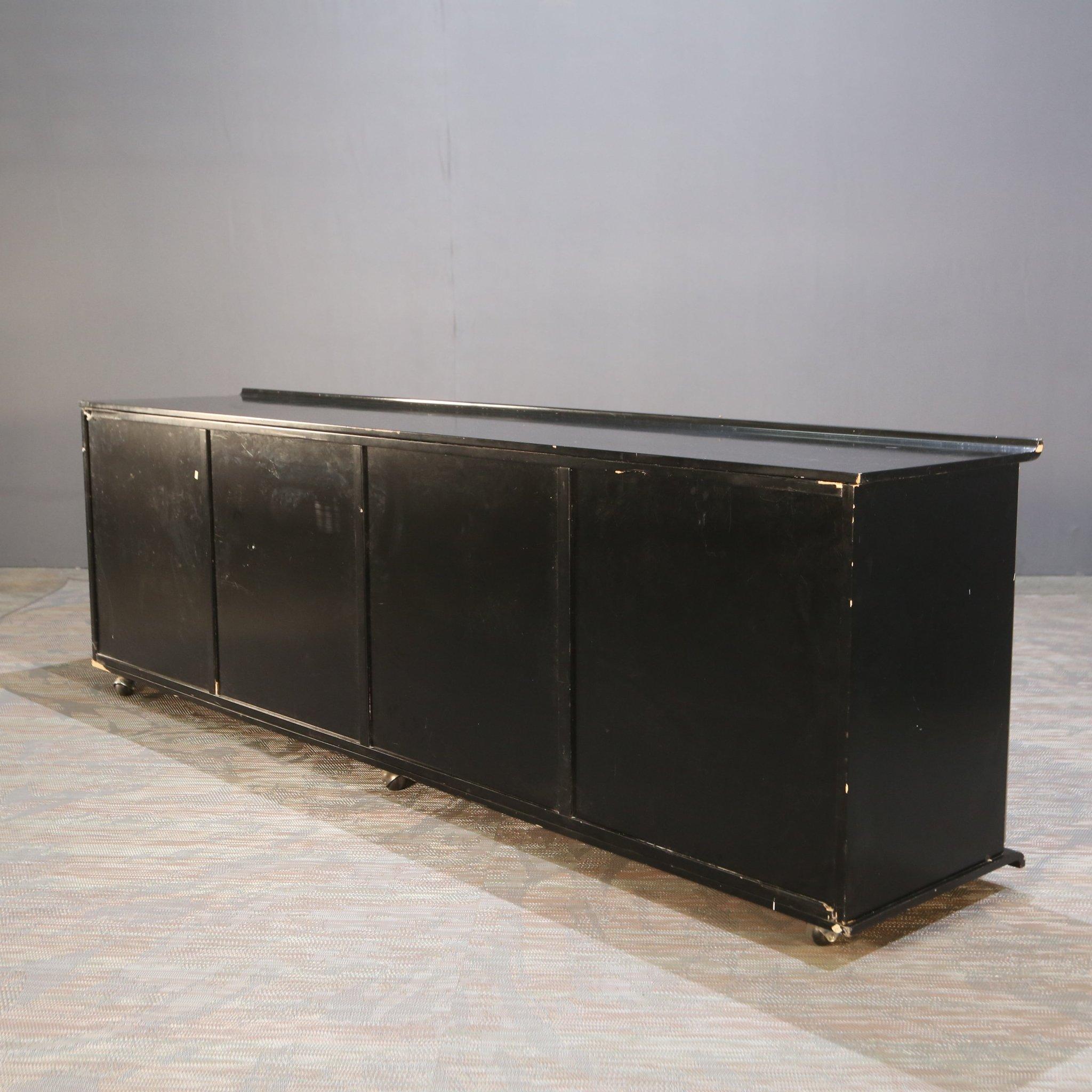 Late Sixties Black and Platinum Sideboard In Good Condition For Sale In Basildon, London