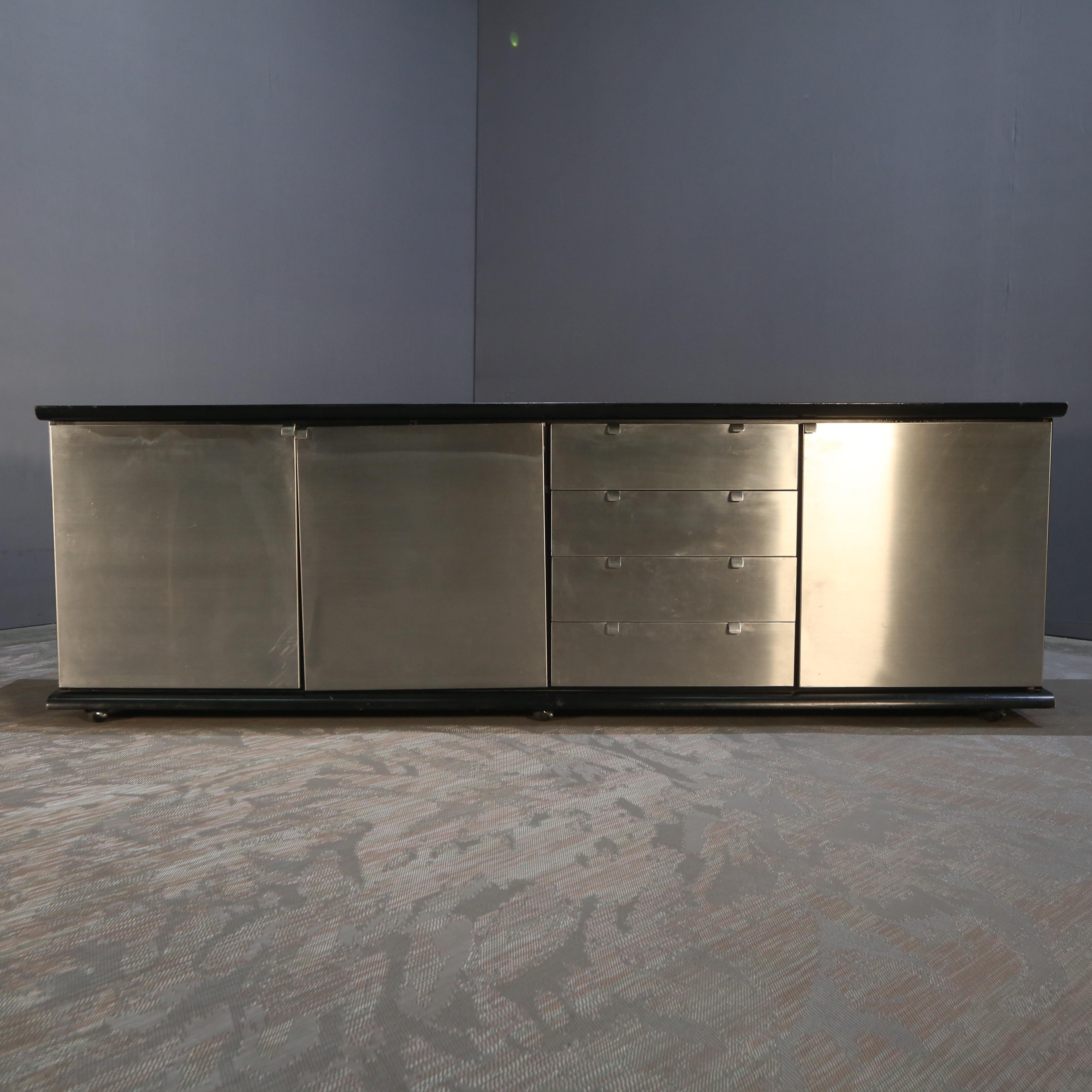 Late Sixties Black and Platinum Sideboard For Sale 3