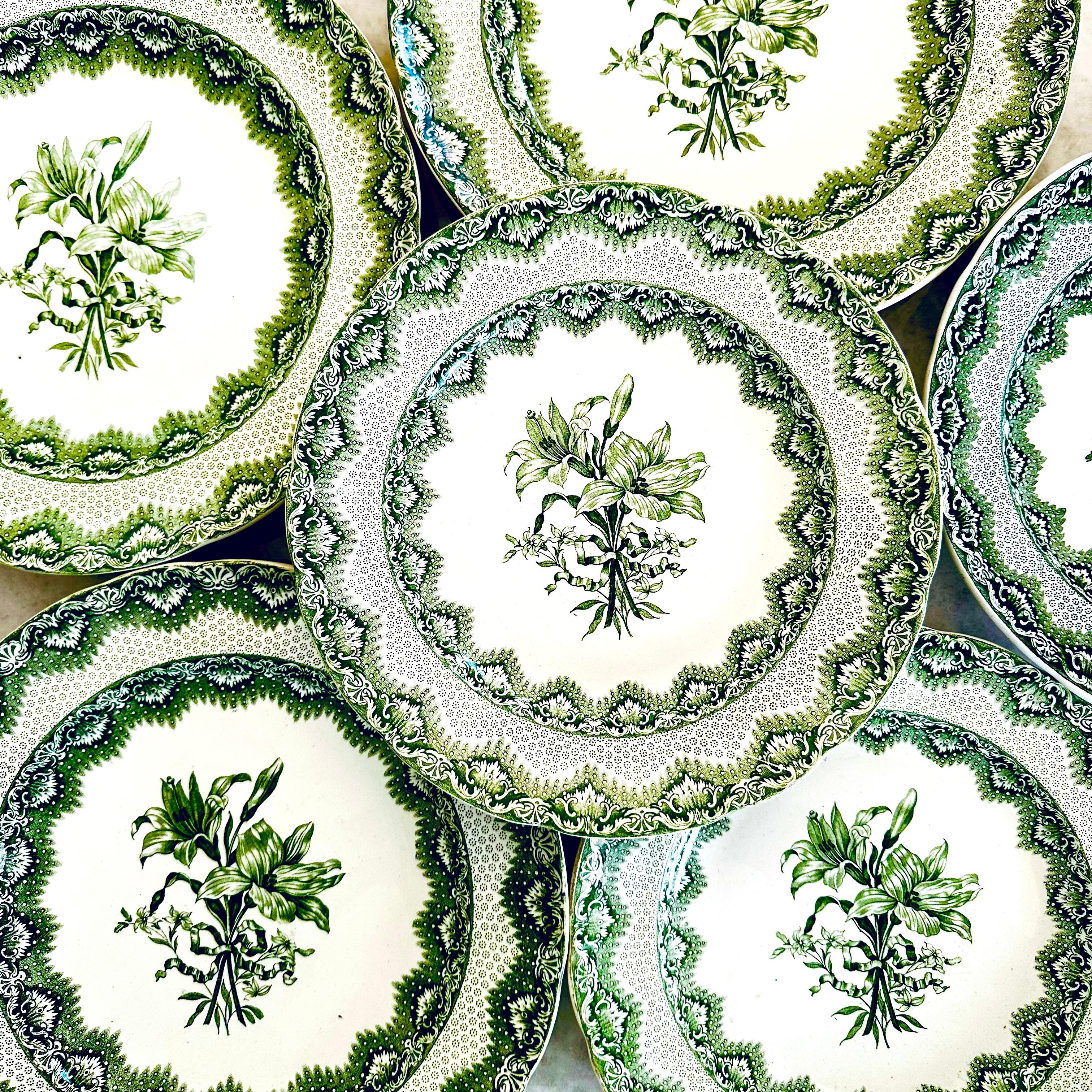 green spode plates