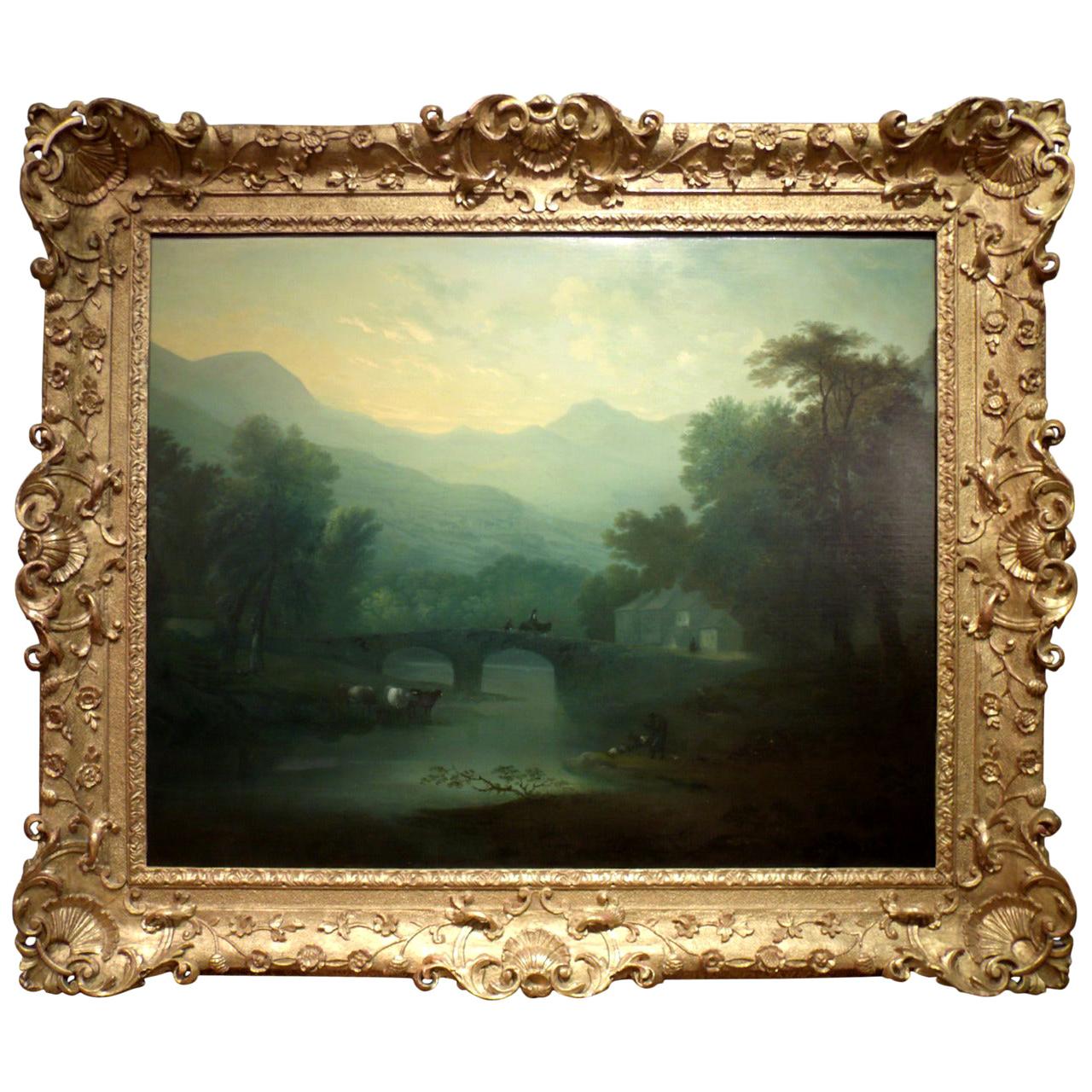 Late Summer English Landscape Painting by the Circle of Thomas Gainsborough For Sale