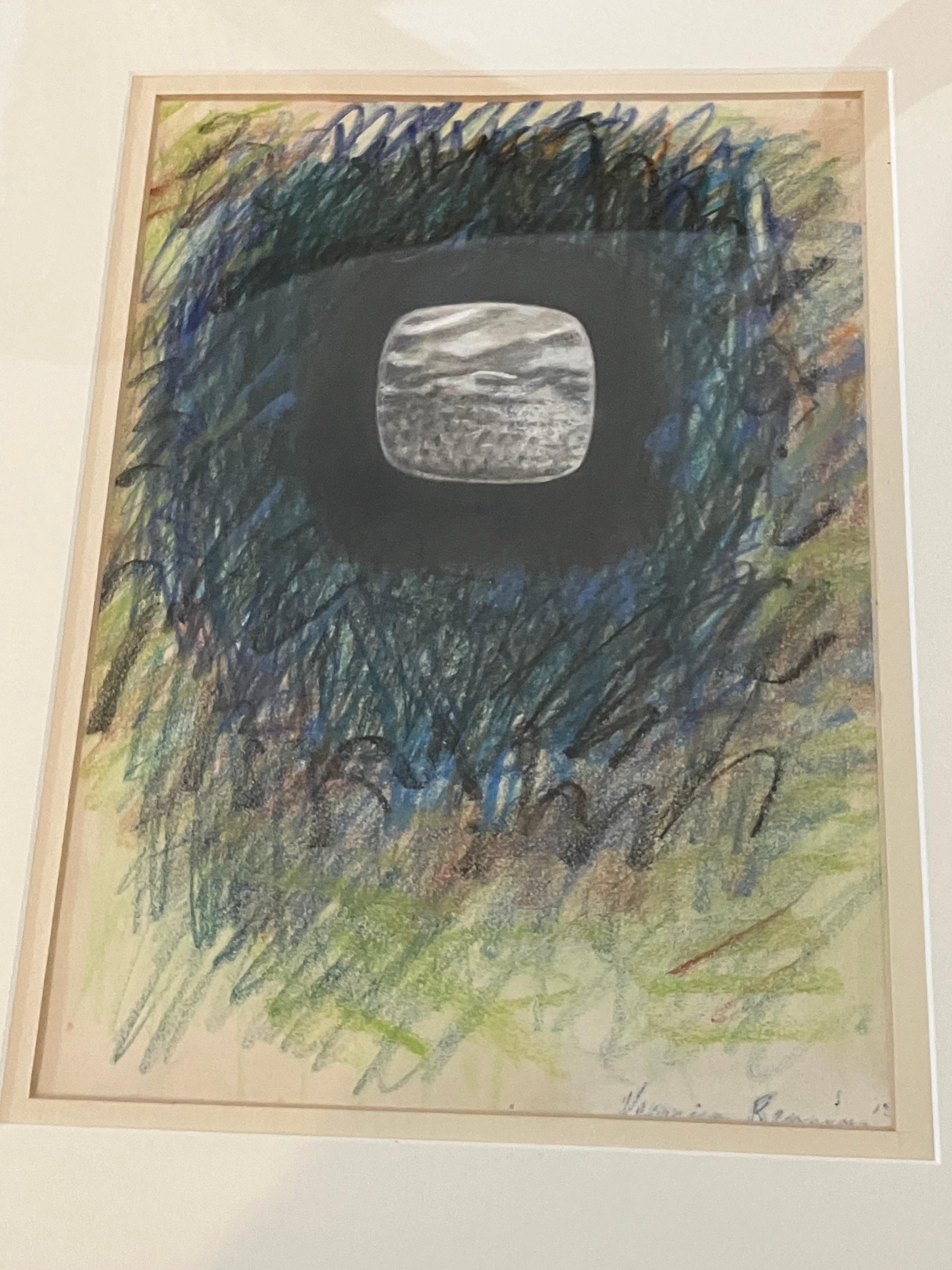 20th Century Late Twentieth Century Abstract Pastel by Veronica Benning For Sale