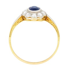 Late Victorian 0.55 Carat Sapphire and Diamond Ring, circa 1900s
