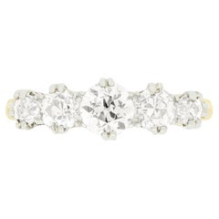 Late Victorian 1.30ct Diamond Five Stone Ring, c.1890s