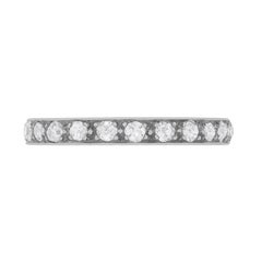 Antique Late Victorian 1.44 Carat Old Cut Diamond Platinum Eternity Ring, circa 1900s