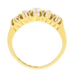 Late Victorian 1.45 Carat Old Cut Five-Stone Diamond Ring, circa 1900s