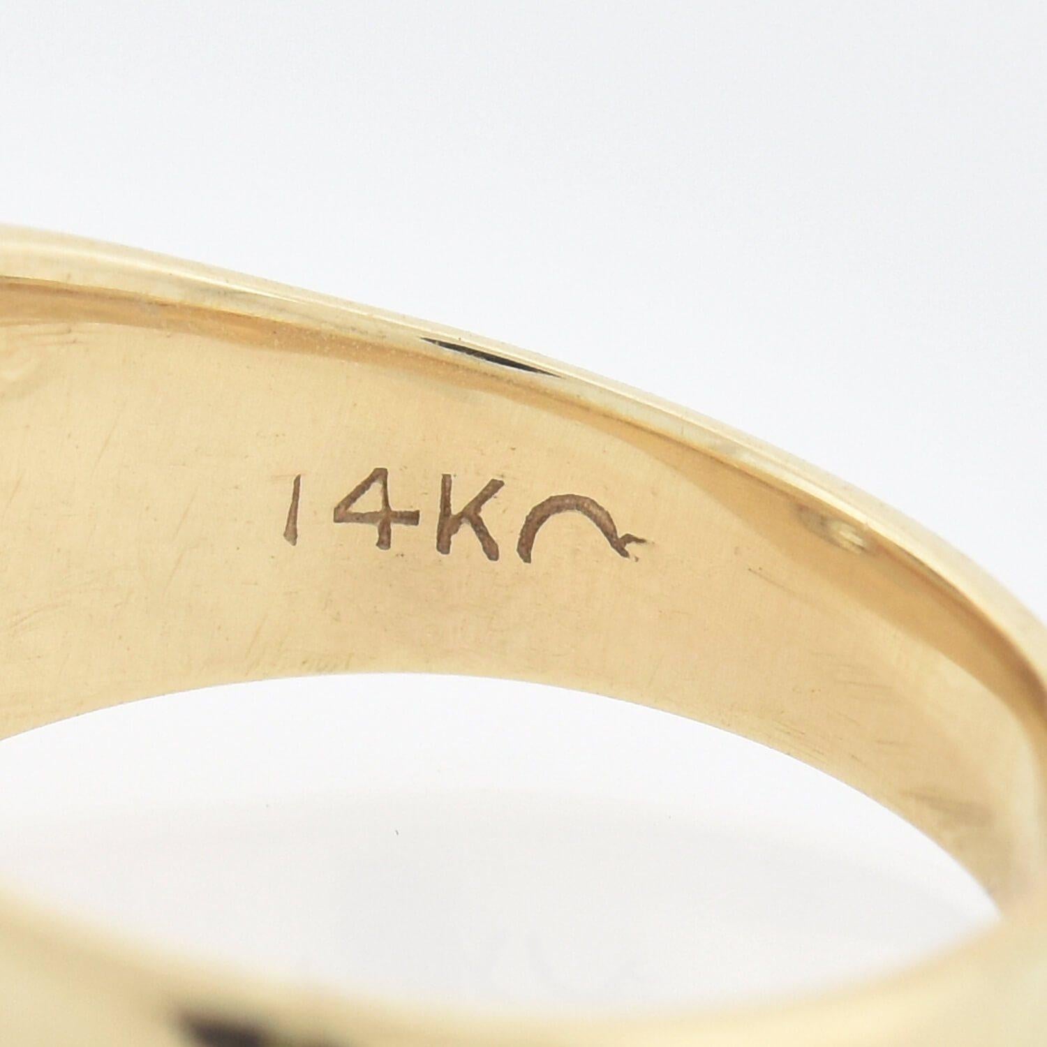 Women's or Men's Late Victorian 14kt Bezel Set Diamond Ring 0.80ctw