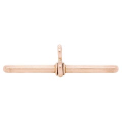 Ciondolo a T tardo vittoriano in oro rosa a 15 carati, Circa 1900