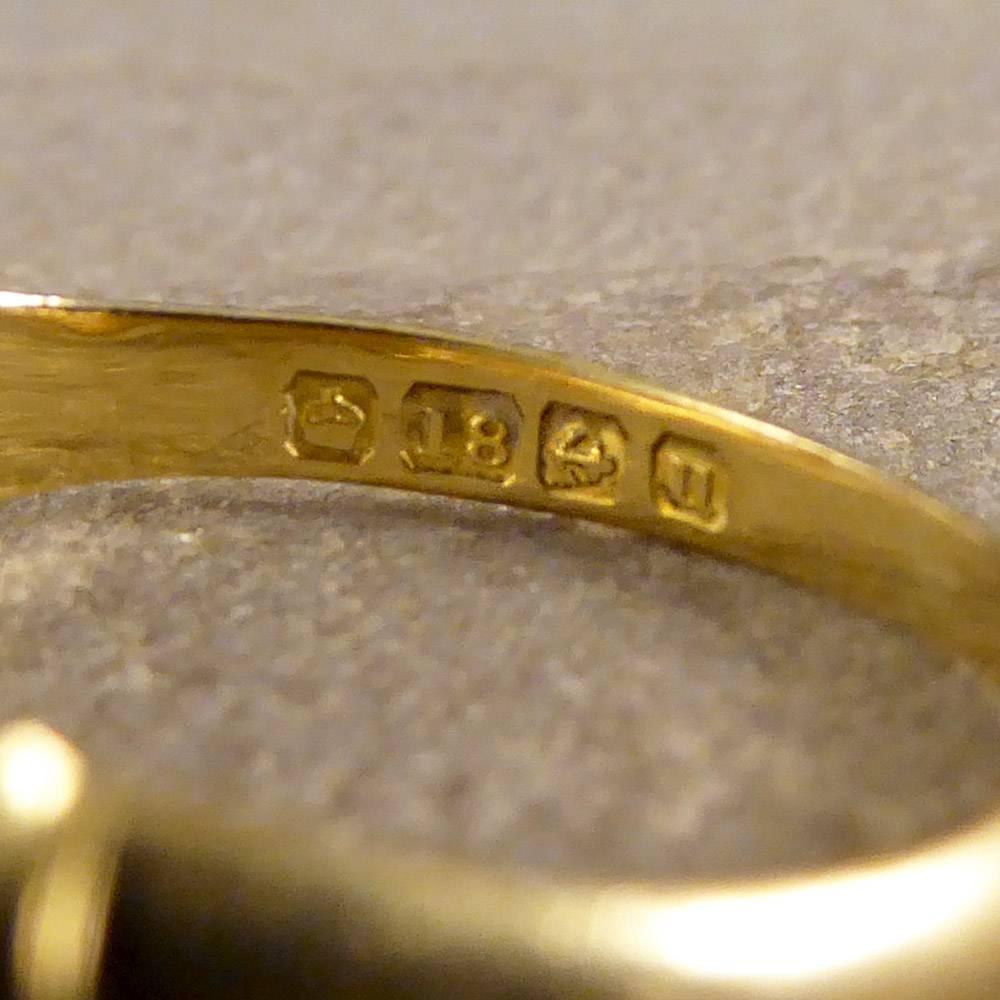 Late Victorian 18 Carat Gold Five-Stone Diamond Scroll Ring 2
