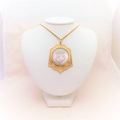 Late Victorian 18k Coin Holder Pendant with Rare 1891 Silver Eritrea 1 Tallero 5