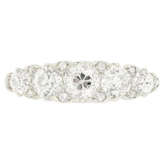 Late Victorian 1.95ct Diamond Five Stone Ring, c.1900s