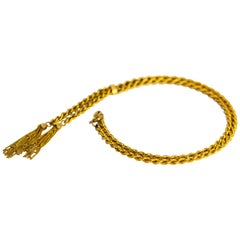 Late Victorian 9 Carat Gold Tassel Necklace