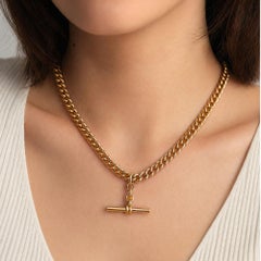 Late-Victorian 9k Yellow Gold Fob Chain Circa 1890s