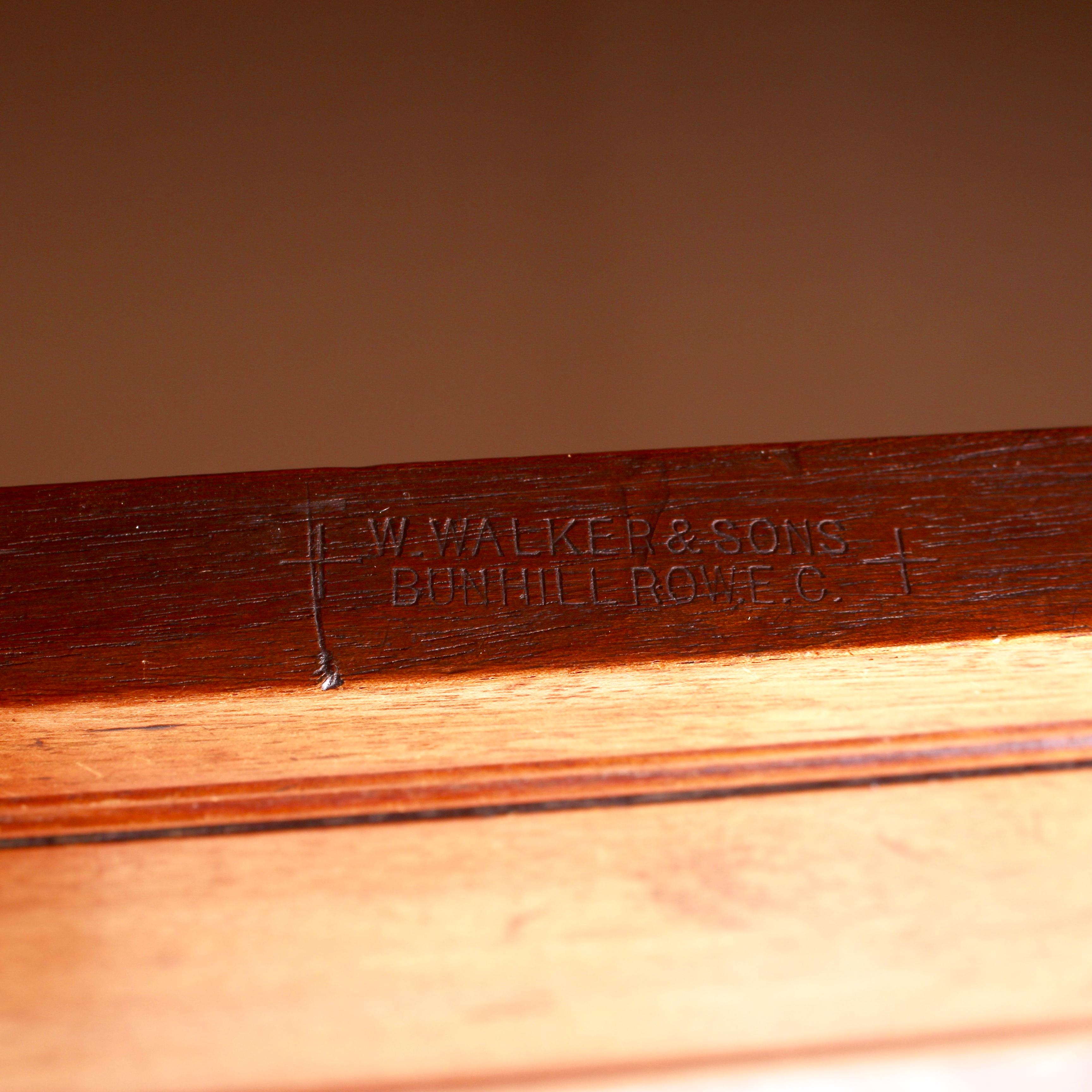 Late Victorian Aesthetic Movement Walnut Wardrobe by W Walker & Sons, London 4