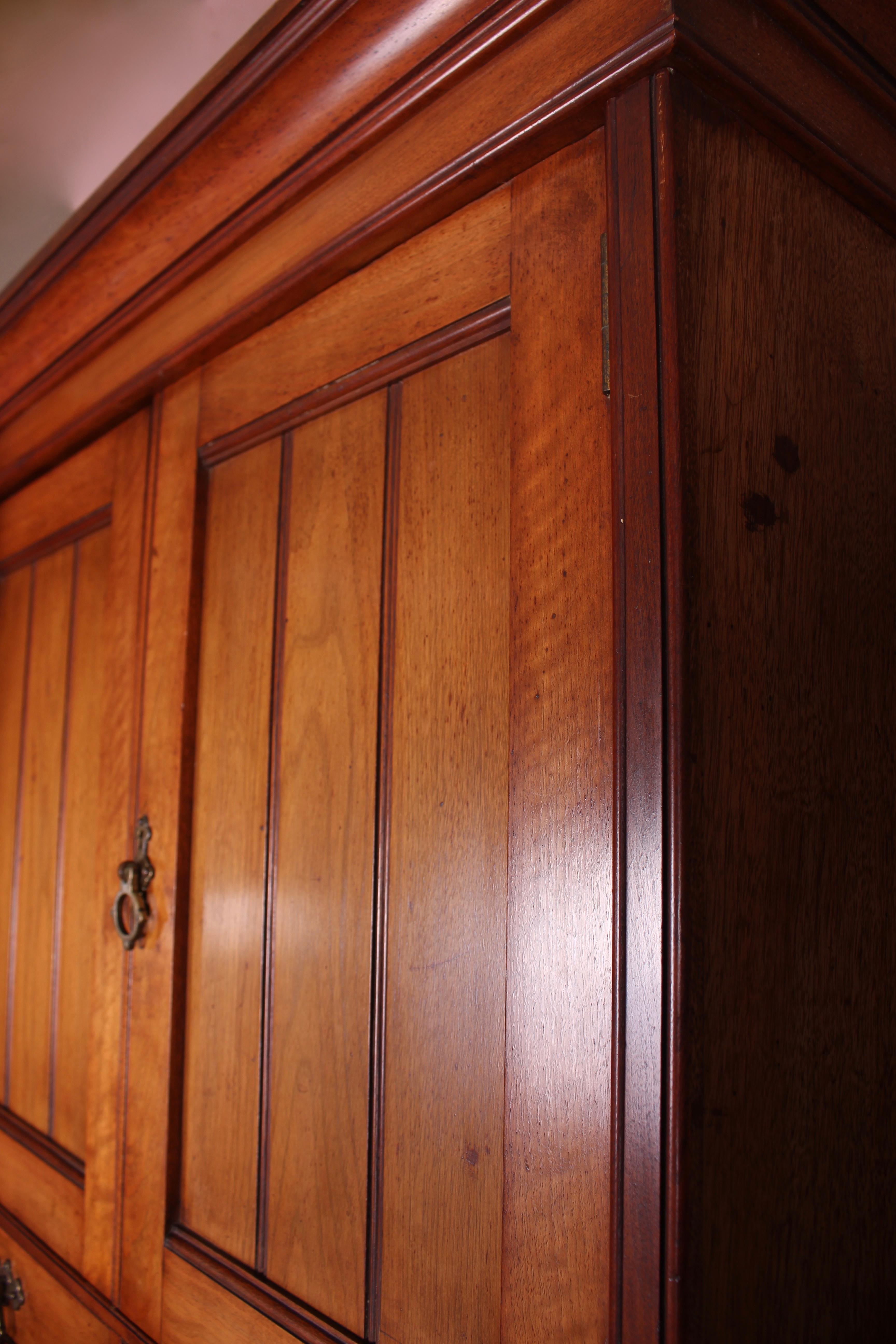 Late Victorian Aesthetic Movement Walnut Wardrobe by W Walker & Sons, London 7
