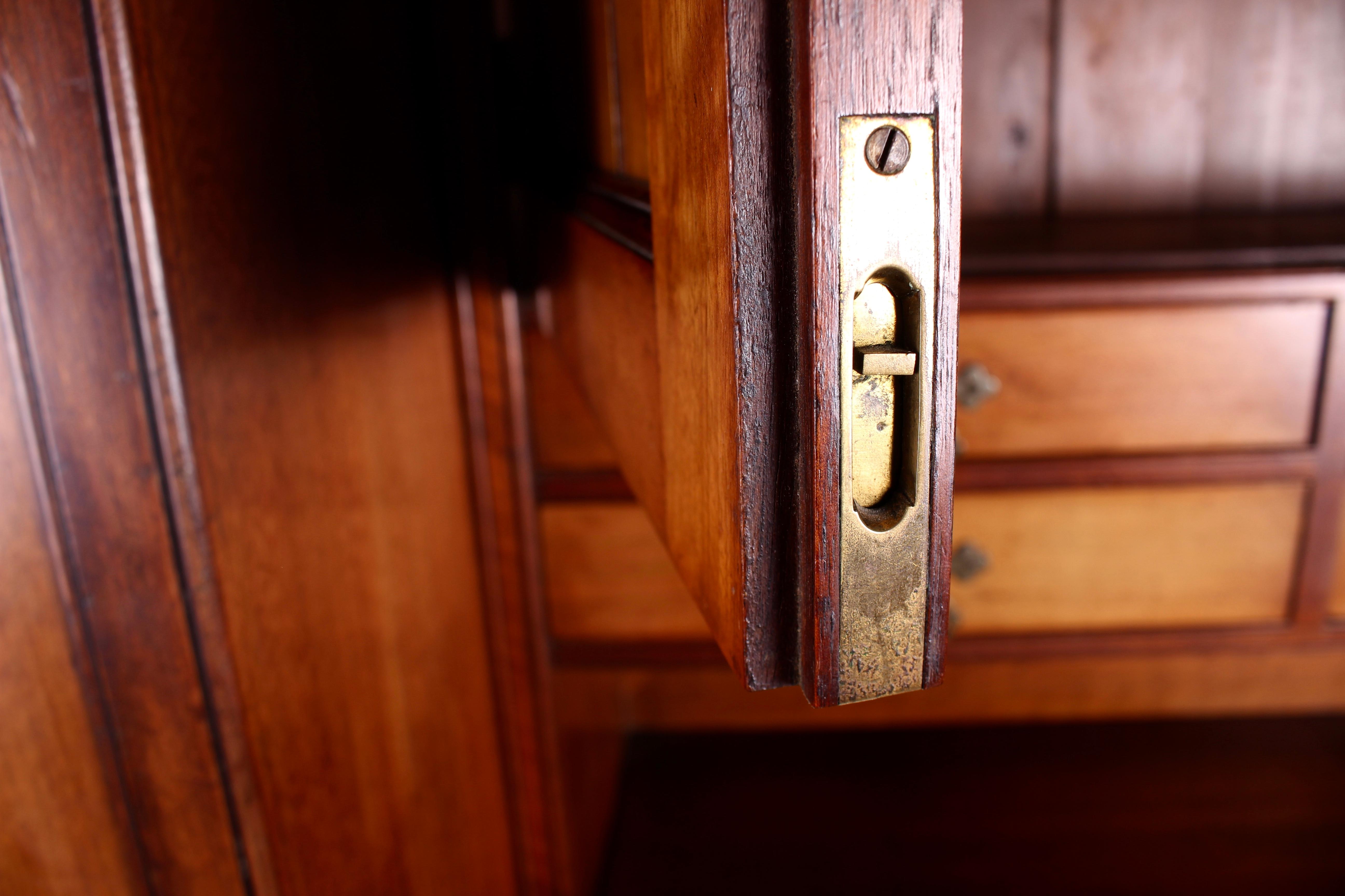 Late Victorian Aesthetic Movement Walnut Wardrobe by W Walker & Sons, London 1