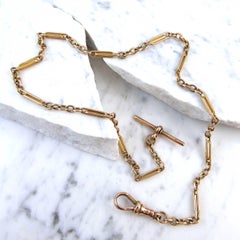Late Victorian Albert Watch Chain, Trombone Links, circa 1900
