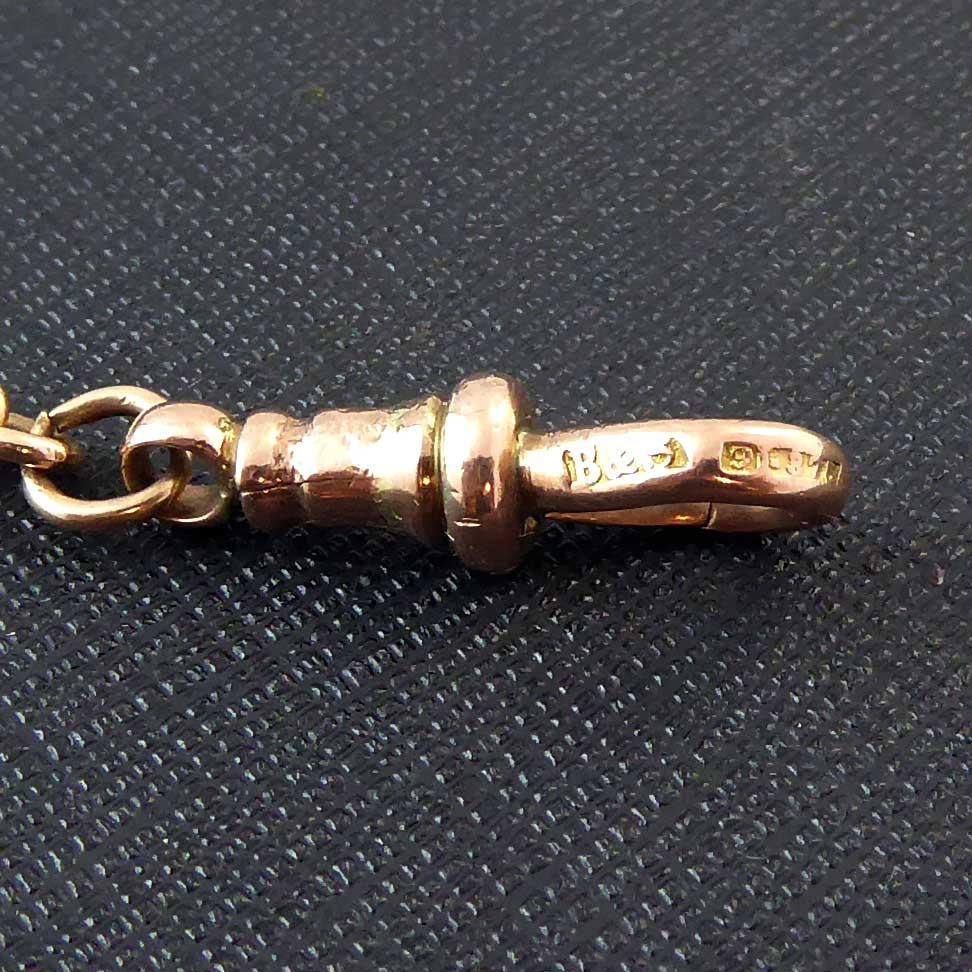 Late Victorian Albert Watch Chain, Trombone Links, circa 1900 In Excellent Condition In Yorkshire, West Yorkshire