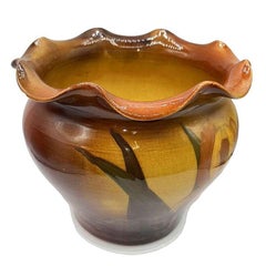 Spätviktorianischer amerikanischer Kunstkeramik-Blumenkübel „Louwelsa Jardinière“ von Weller